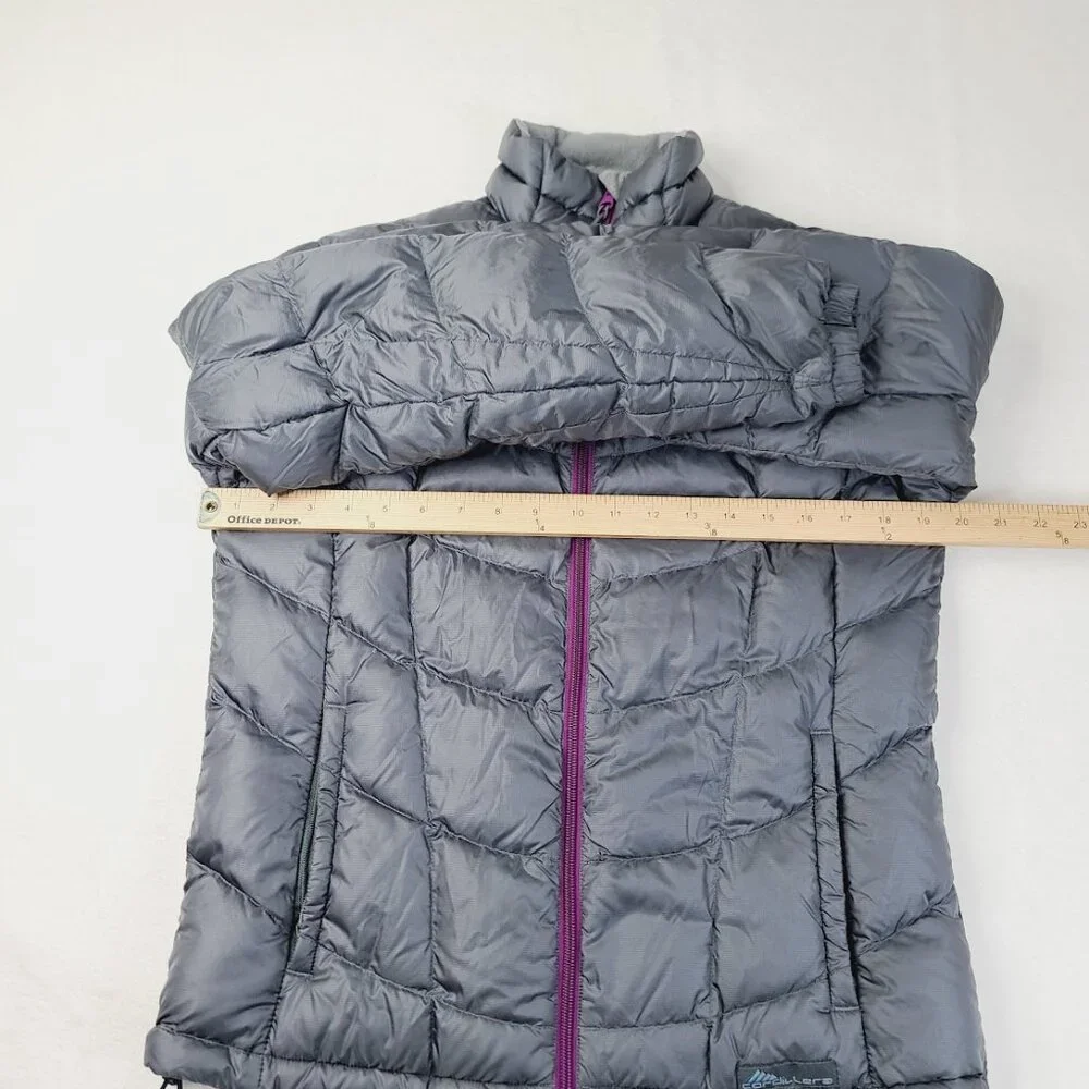 Cordillera Women's Gray Purple Mock Neck Insulated Padded Snow‎ Puffer Jacket M